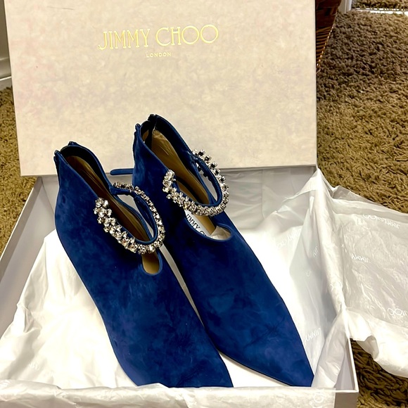 Jimmy Choo Blaize 100 Suede Boots - Picture 1 of 17